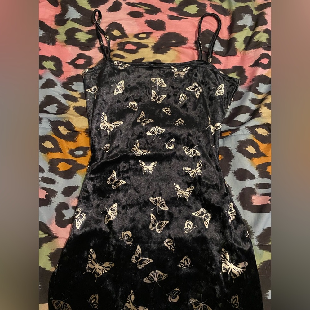 black butterfly dress